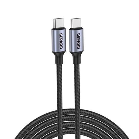 Kabel do ładowania USB-C - USB-C 60W metal head 2m GEPARD