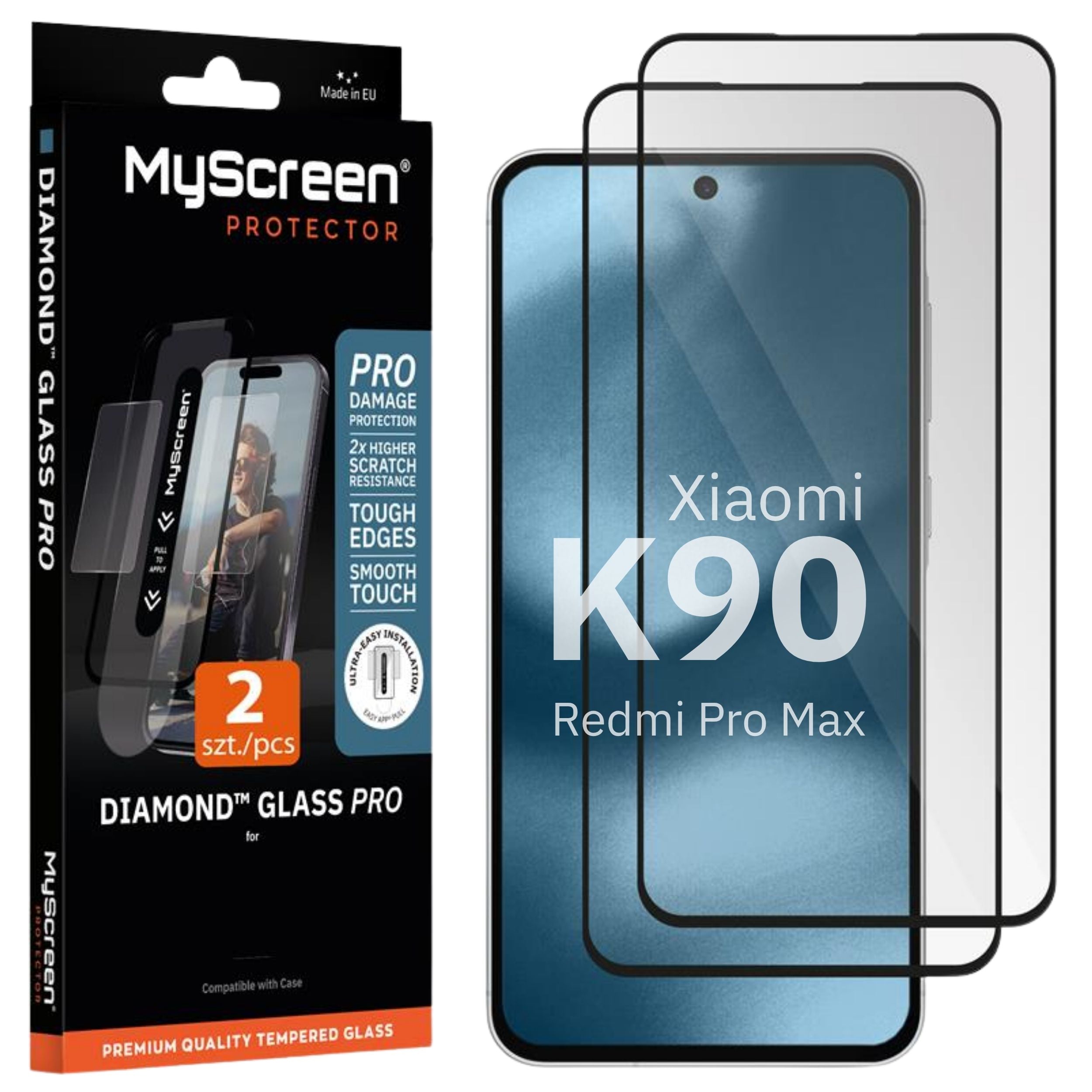 2x Szkło hartowane do Xiaomi Redmi K90 Pro Max MyScreen DIAMOND GLASS PRO