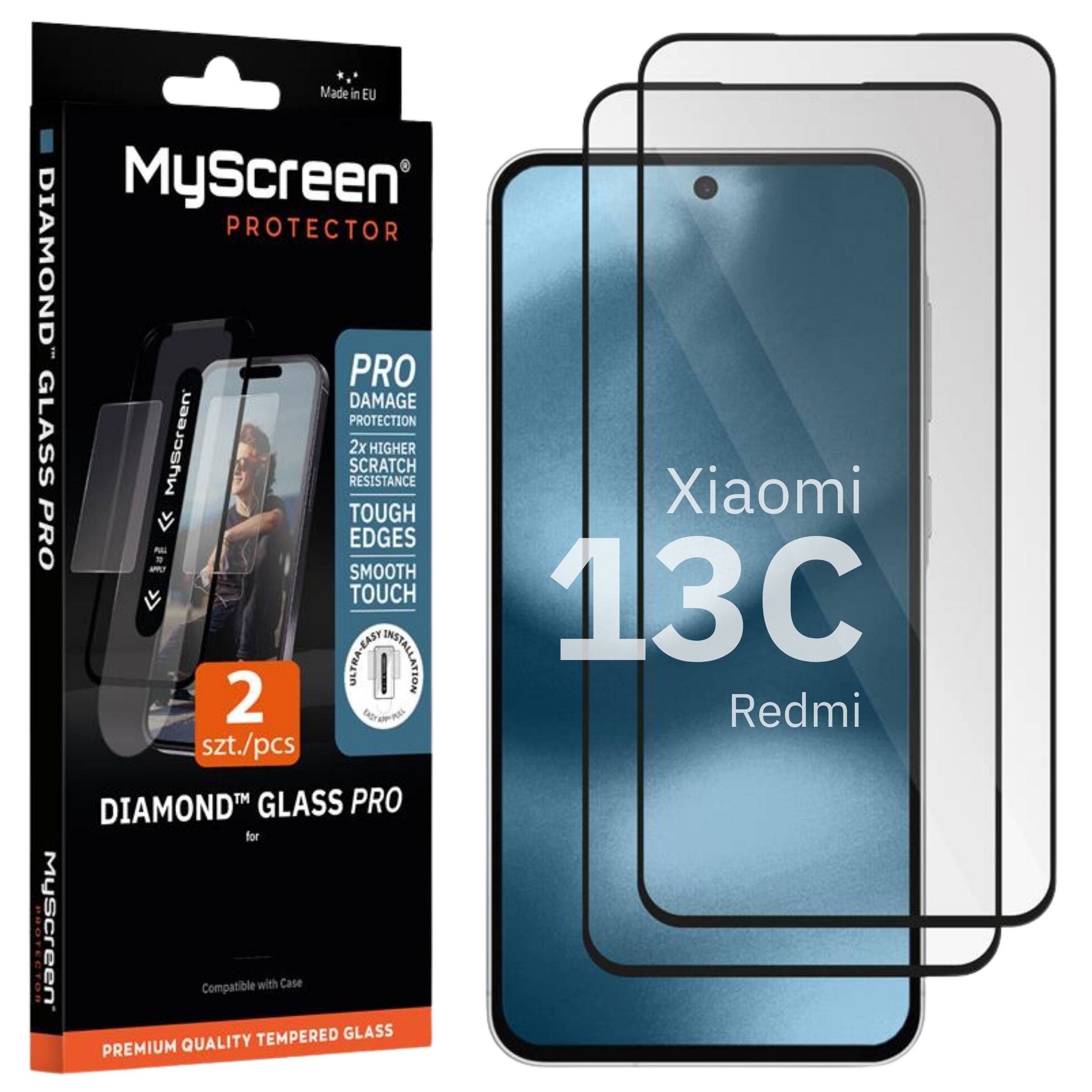 2x Szkło hartowane do Xiaomi Redmi 13C MyScreen DIAMOND GLASS PRO