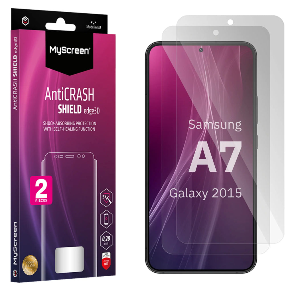 2x Folia ochronna do  Samsung Galaxy A7 2015 AntiCRASH SHIELD edge3D