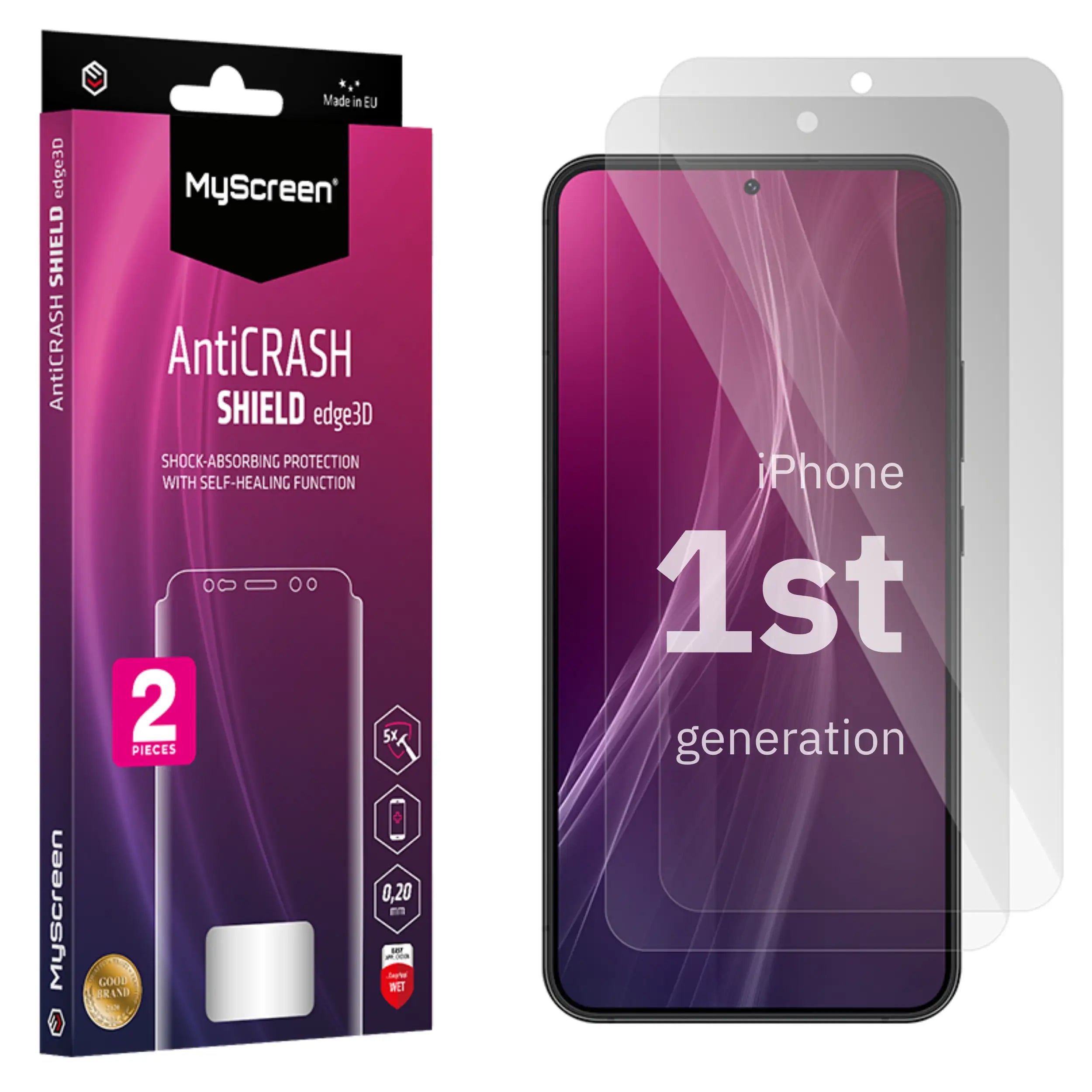 2x Folia ochronna do do  Apple iPhone 1st generation AntiCRASH SHIELD edge3D