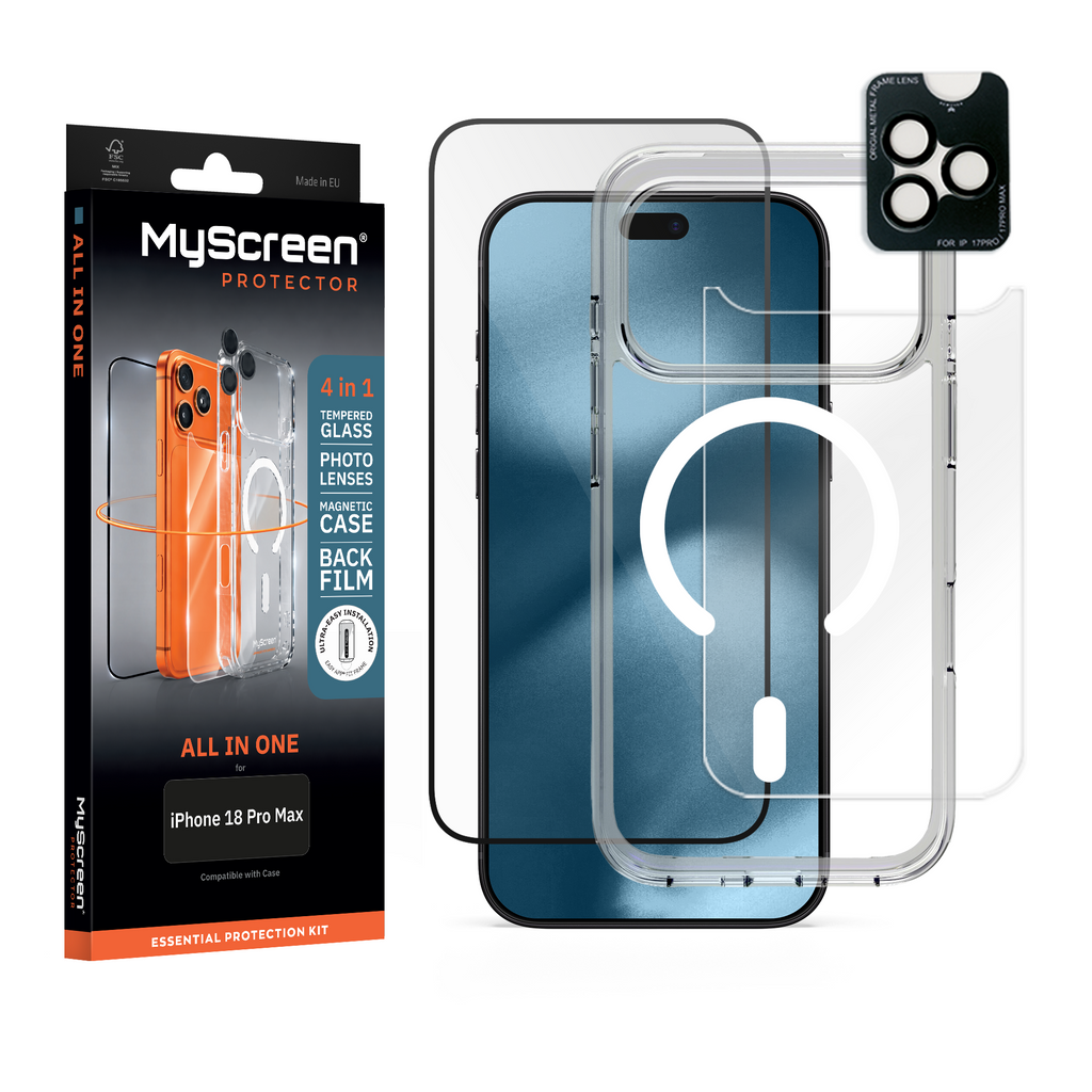 Zestaw ochronny MyScreen ALL IN ONE 4w1 do Apple iPhone 18 Pro Max