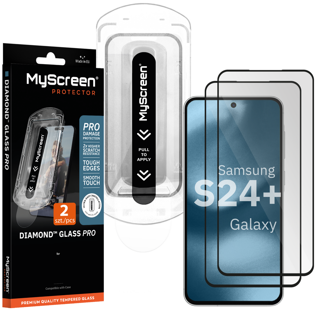 2x Szkło hartowane do Samsung Galaxy S24+ MyScreen DIAMOND GLASS PRO FIT FRAME
