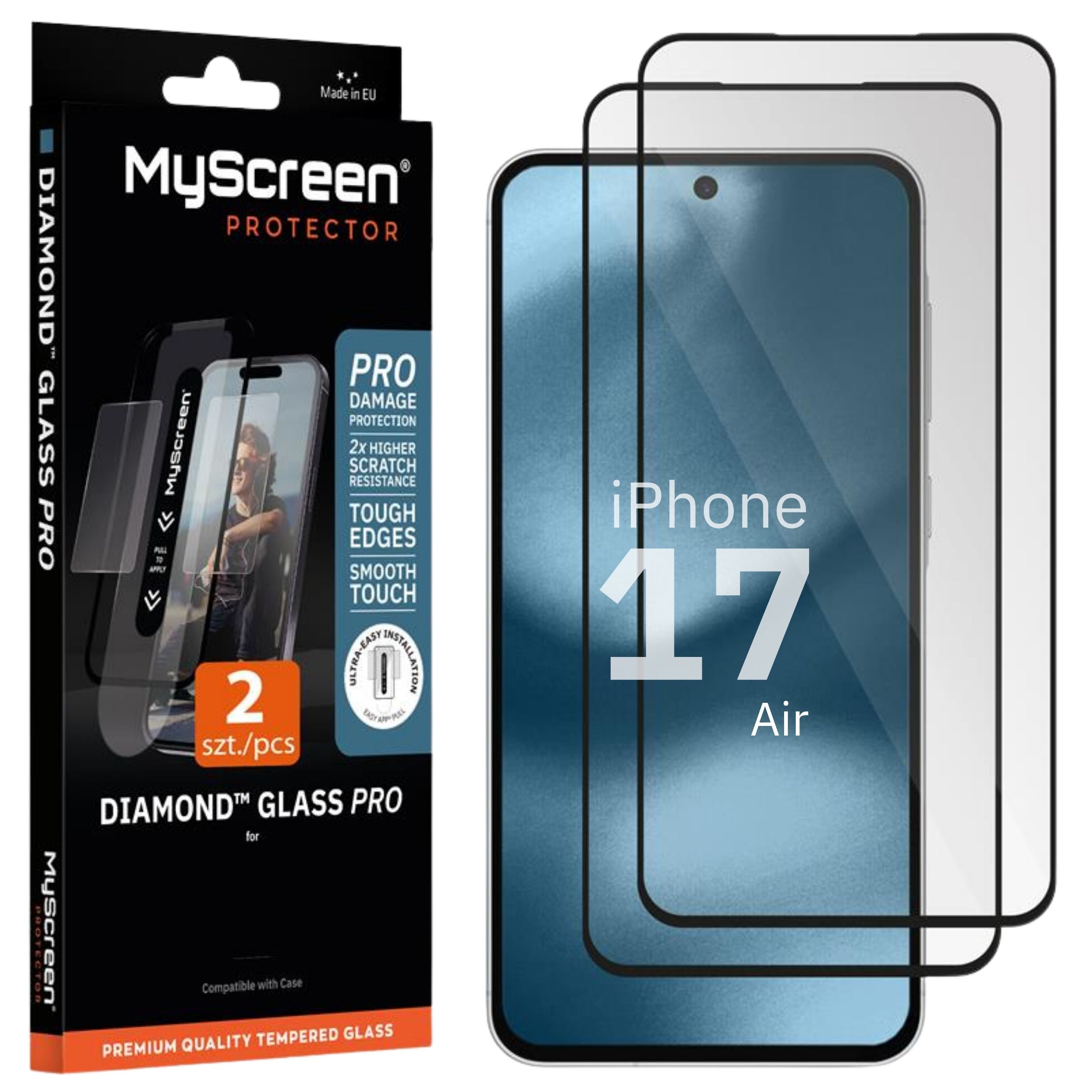 2x Szkło hartowane do Apple iPhone 17 Air MyScreen DIAMOND GLASS PRO